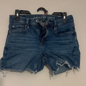 American Eagle Outfitters Distressed Blue Jean Shorts